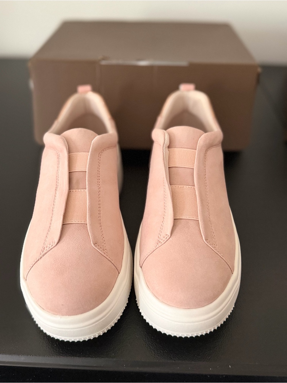 Paolo Blush Pink Slip-On Platform Sneakers